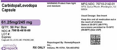 Mm1 (Carbidopa Levodopa 61.25mg 245mg 70518 4610 00)